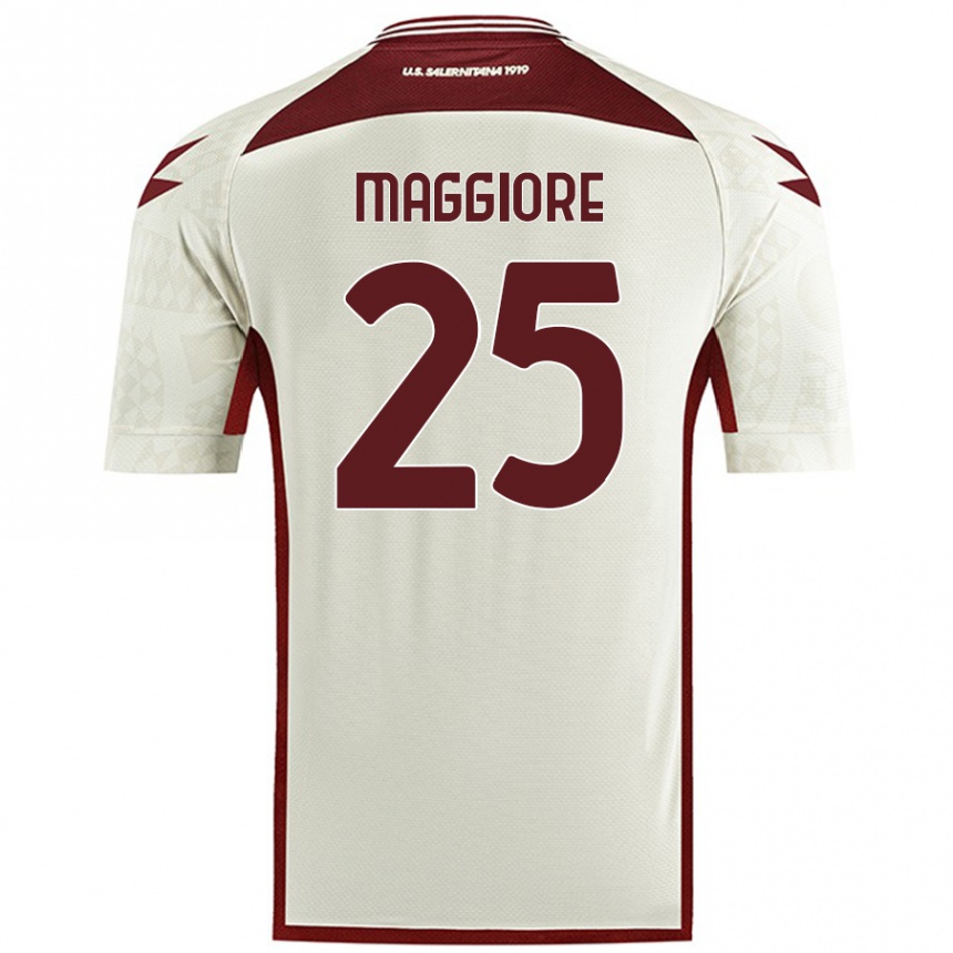 Niño Fútbol Camiseta Giulio Maggiore #25 Color Crema 2ª Equipación 2024/25