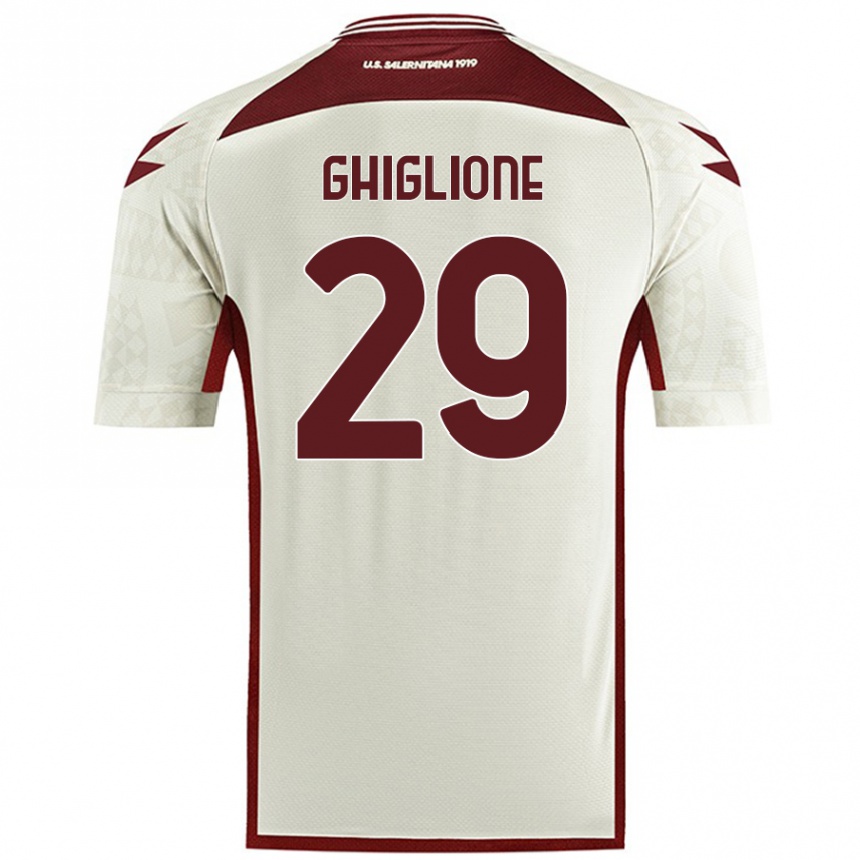 Niño Fútbol Camiseta Paolo Ghiglione #29 Color Crema 2ª Equipación 2024/25