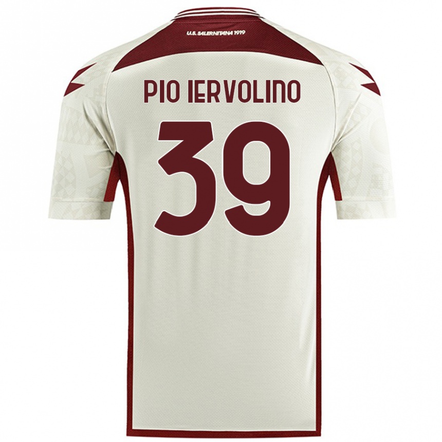 Niño Fútbol Camiseta Antonio Pio Iervolino #39 Color Crema 2ª Equipación 2024/25