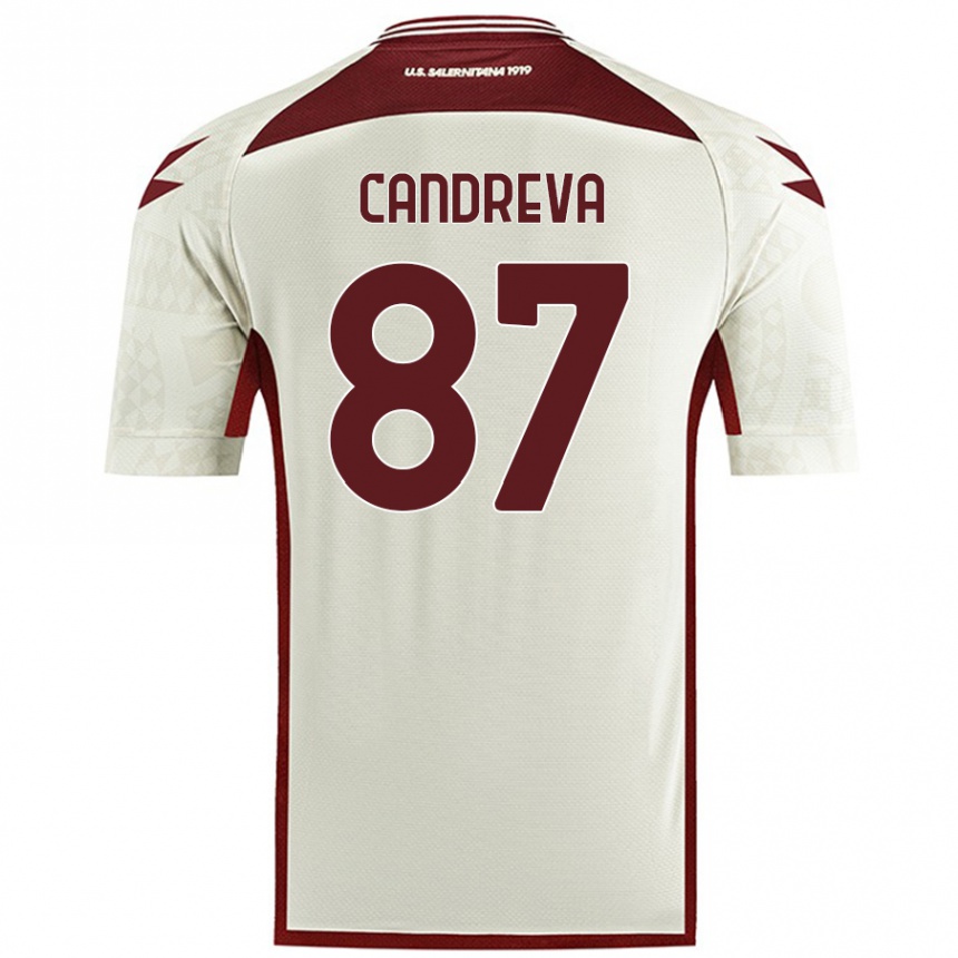 Niño Fútbol Camiseta Antonio Candreva #87 Color Crema 2ª Equipación 2024/25