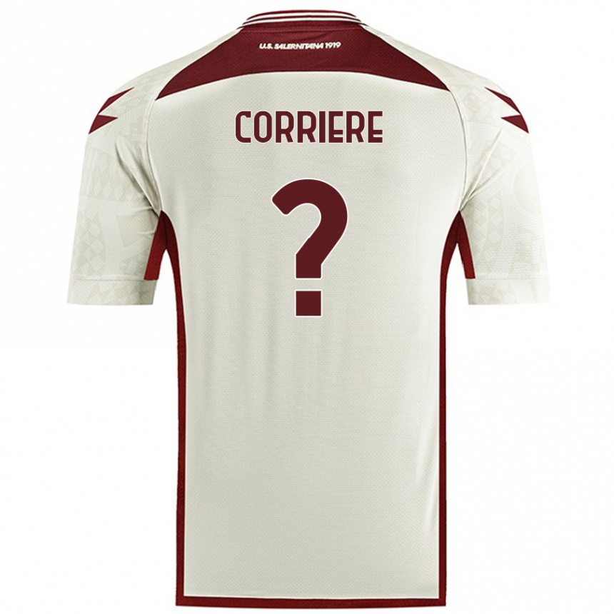 Niño Fútbol Camiseta Francesco Corriere #0 Color Crema 2ª Equipación 2024/25