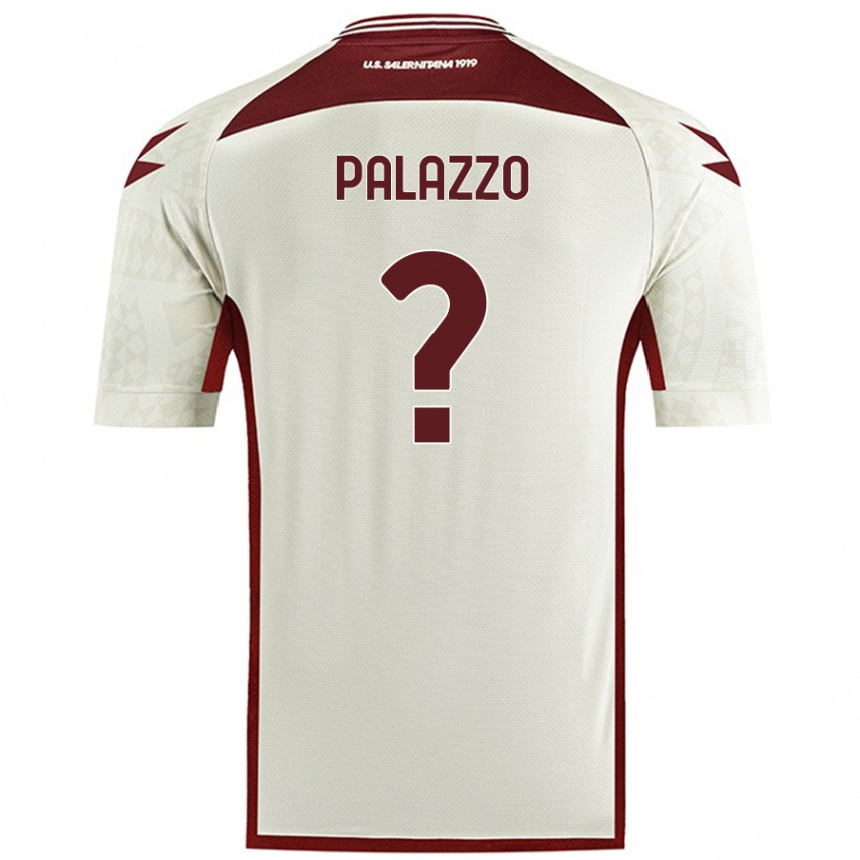 Niño Fútbol Camiseta Mario Palazzo #0 Color Crema 2ª Equipación 2024/25