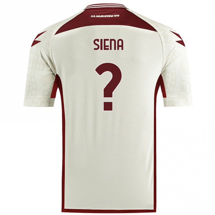 Niño Fútbol Camiseta Francesco Siena #0 Color Crema 2ª Equipación 2024/25