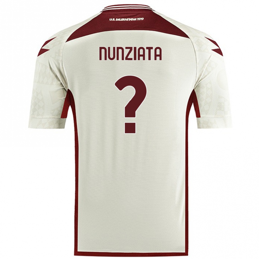 Niño Fútbol Camiseta Francesco Nunziata #0 Color Crema 2ª Equipación 2024/25