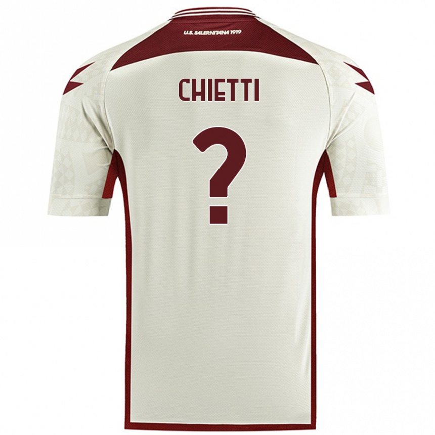 Niño Fútbol Camiseta Francesco Chietti #0 Color Crema 2ª Equipación 2024/25