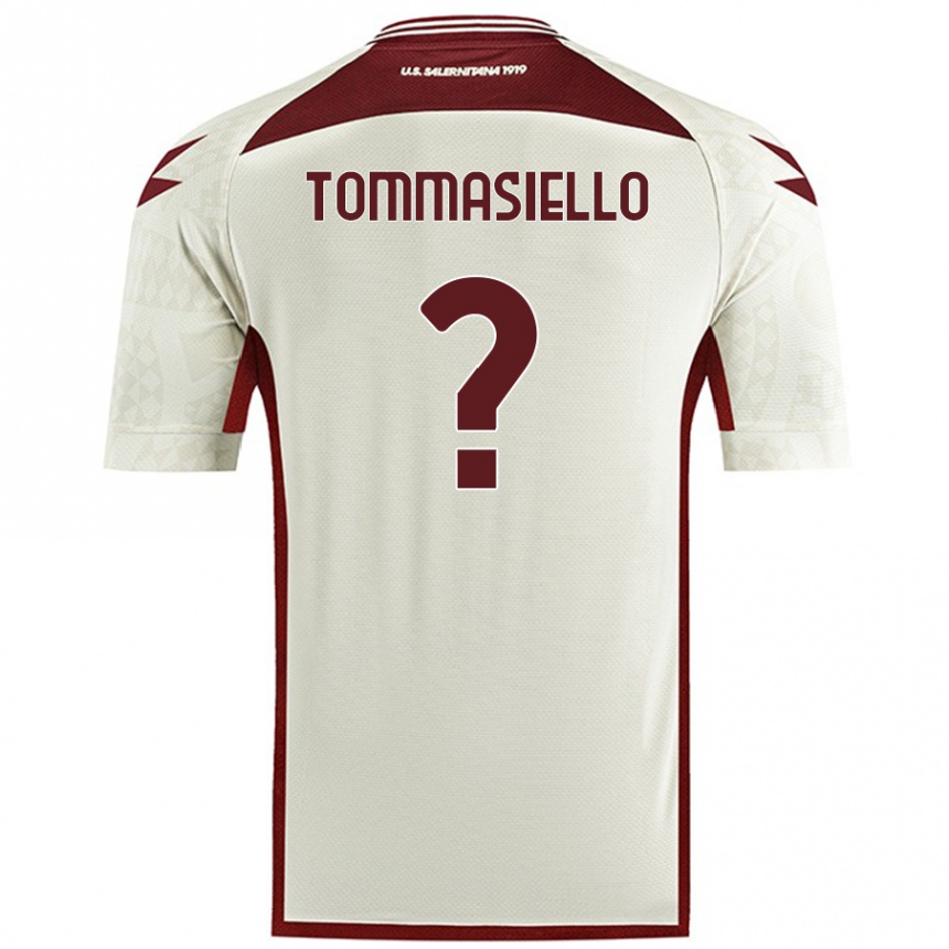 Niño Fútbol Camiseta Francesco Tommasiello #0 Color Crema 2ª Equipación 2024/25