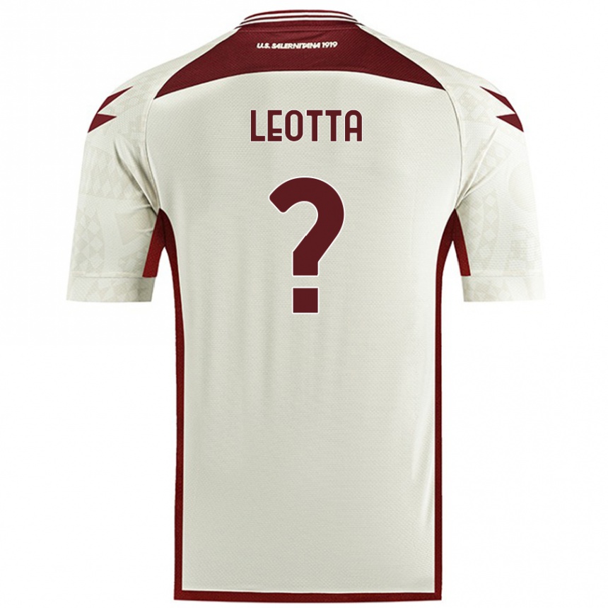 Niño Fútbol Camiseta Mario Leotta #0 Color Crema 2ª Equipación 2024/25