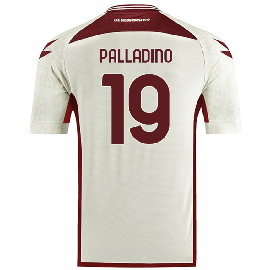 Niño Fútbol Camiseta Alfonso Palladino #19 Color Crema 2ª Equipación 2024/25