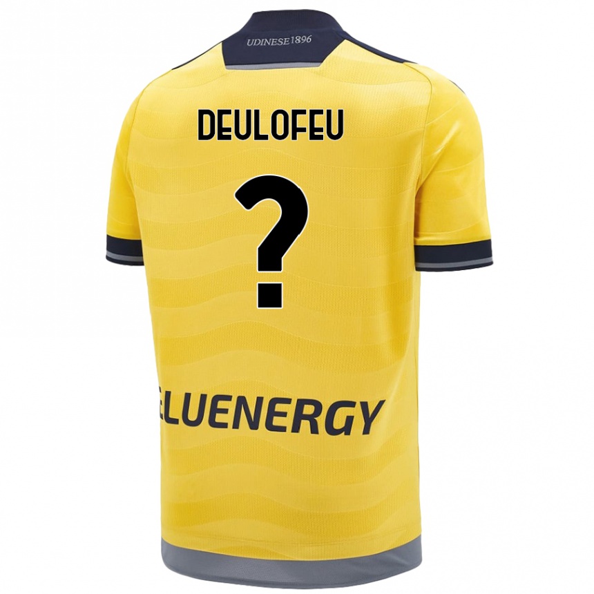 Niño Fútbol Camiseta Gerard Deulofeu #0 Dorado 2ª Equipación 2024/25