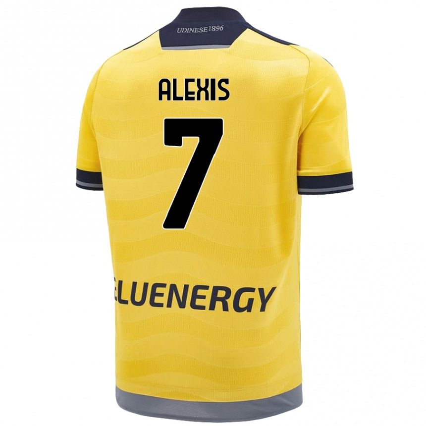 Niño Fútbol Camiseta Alexis Sanchez #7 Dorado 2ª Equipación 2024/25