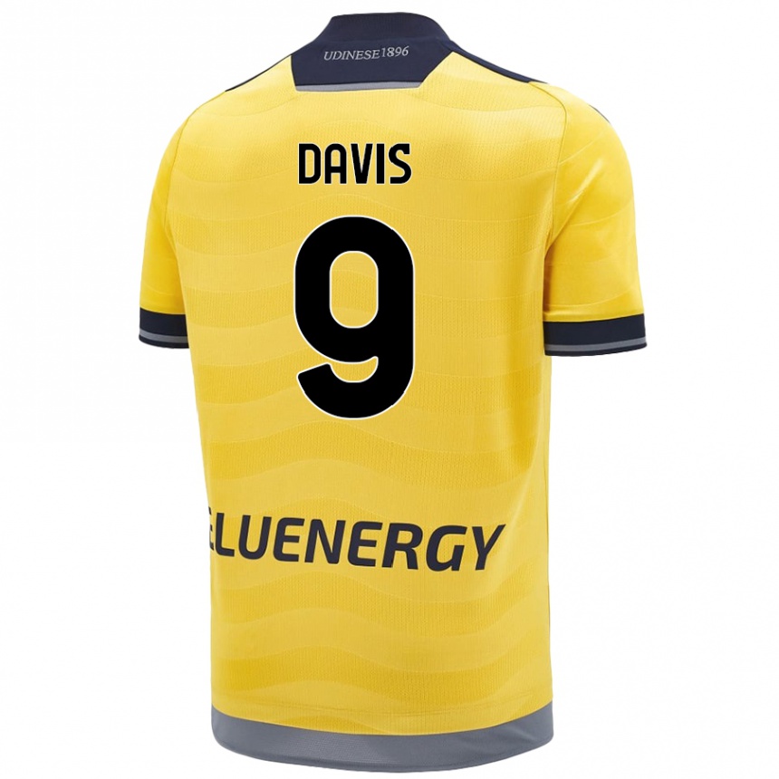 Niño Fútbol Camiseta Keinan Davis #9 Dorado 2ª Equipación 2024/25