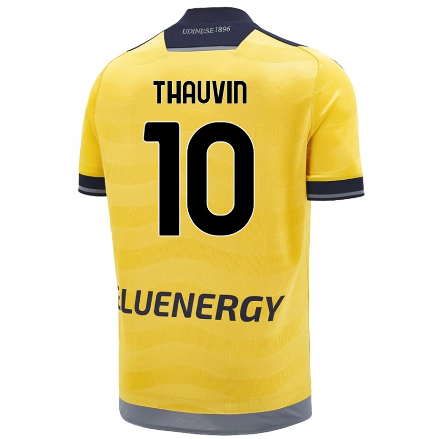 Niño Fútbol Camiseta Florian Thauvin #10 Dorado 2ª Equipación 2024/25