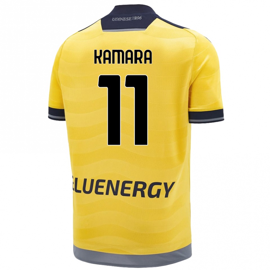 Niño Fútbol Camiseta Hassane Kamara #11 Dorado 2ª Equipación 2024/25