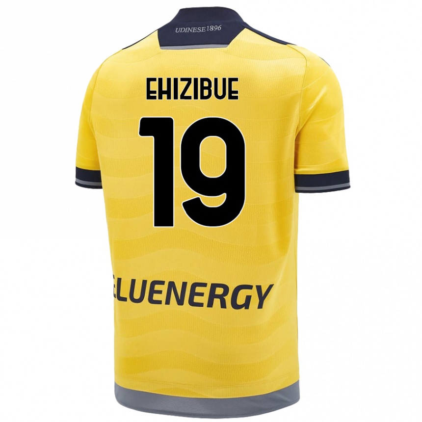 Niño Fútbol Camiseta Kingsley Ehizibue #19 Dorado 2ª Equipación 2024/25