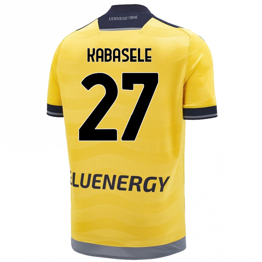 Niño Fútbol Camiseta Christian Kabasele #27 Dorado 2ª Equipación 2024/25