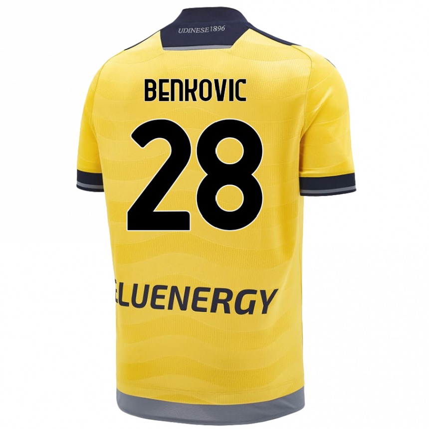 Niño Fútbol Camiseta Filip Benkovic #28 Dorado 2ª Equipación 2024/25