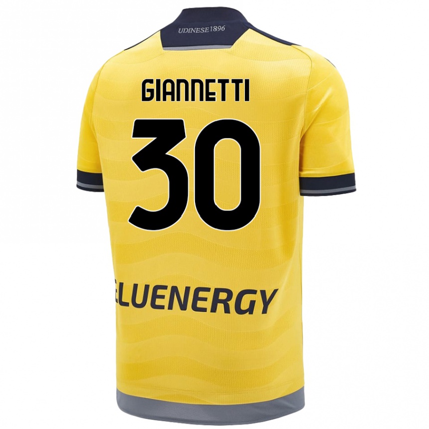 Niño Fútbol Camiseta Lautaro Giannetti #30 Dorado 2ª Equipación 2024/25