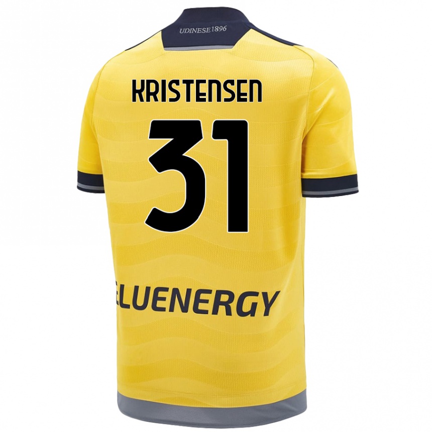 Niño Fútbol Camiseta Thomas Kristensen #31 Dorado 2ª Equipación 2024/25