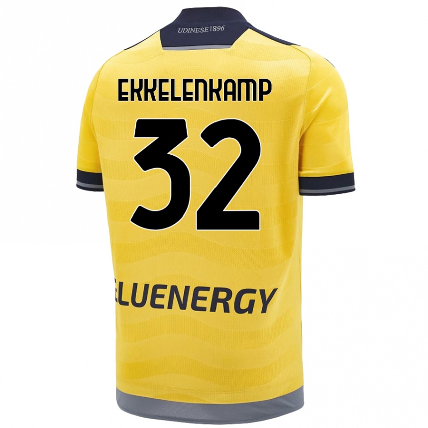 Niño Fútbol Camiseta Jurgen Ekkelenkamp #32 Dorado 2ª Equipación 2024/25