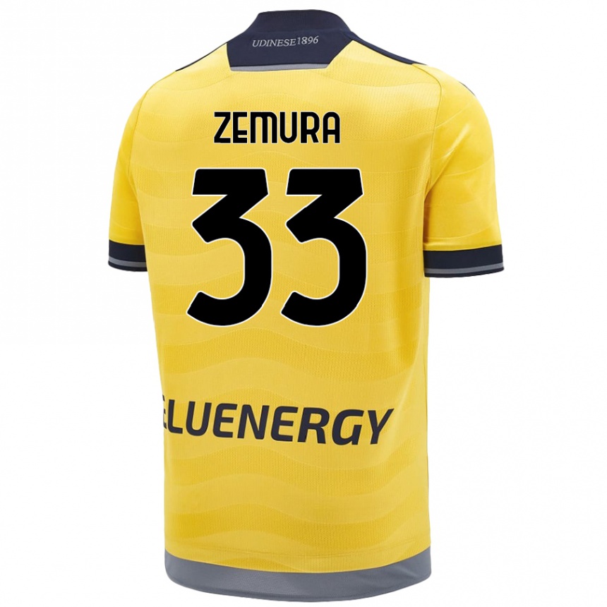 Niño Fútbol Camiseta Jordan Zemura #33 Dorado 2ª Equipación 2024/25