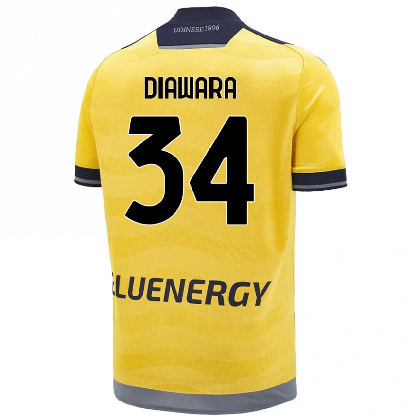 Niño Fútbol Camiseta Sekou Diawara #34 Dorado 2ª Equipación 2024/25