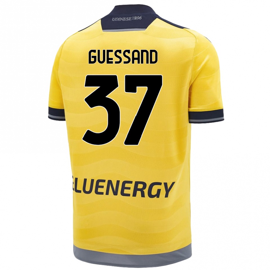 Niño Fútbol Camiseta Axel Guessand #37 Dorado 2ª Equipación 2024/25