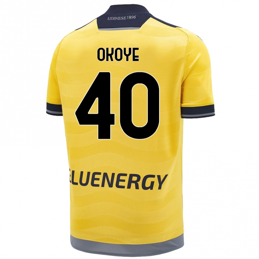 Niño Fútbol Camiseta Maduka Okoye #40 Dorado 2ª Equipación 2024/25