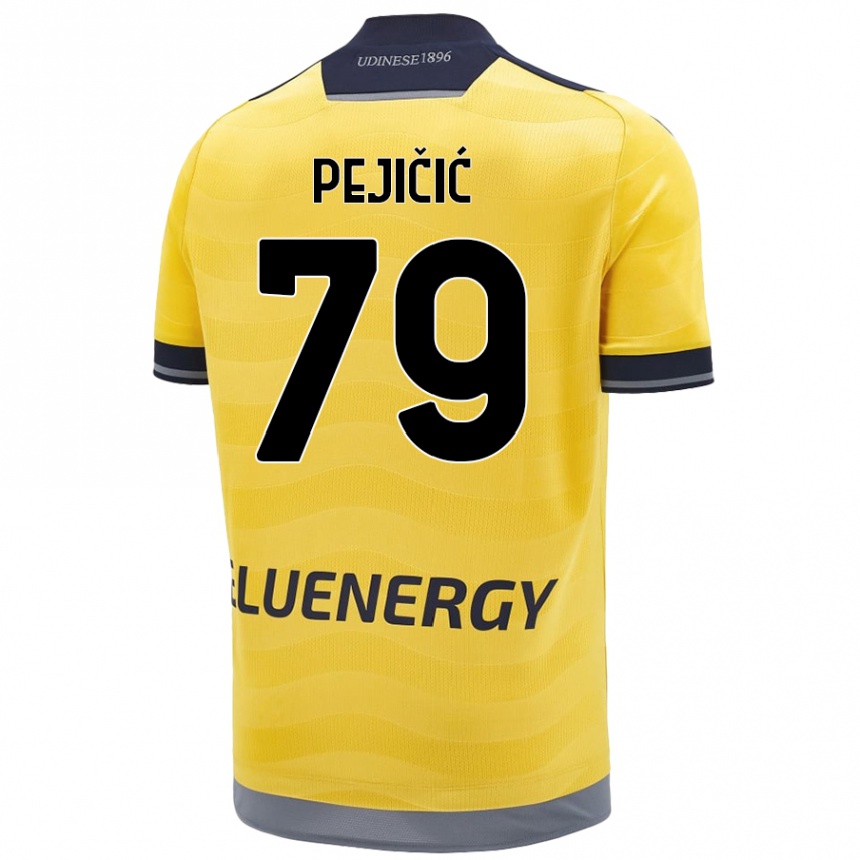 Niño Fútbol Camiseta David Pejičić #79 Dorado 2ª Equipación 2024/25