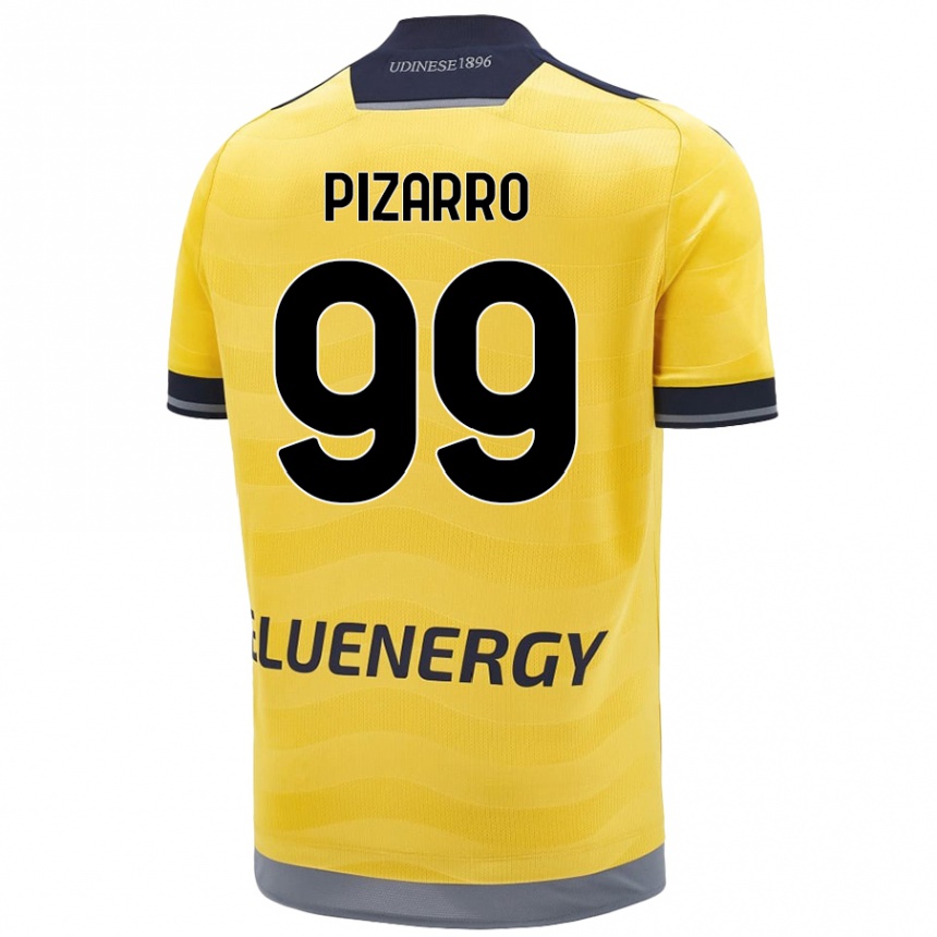 Niño Fútbol Camiseta Damián Pizarro #99 Dorado 2ª Equipación 2024/25