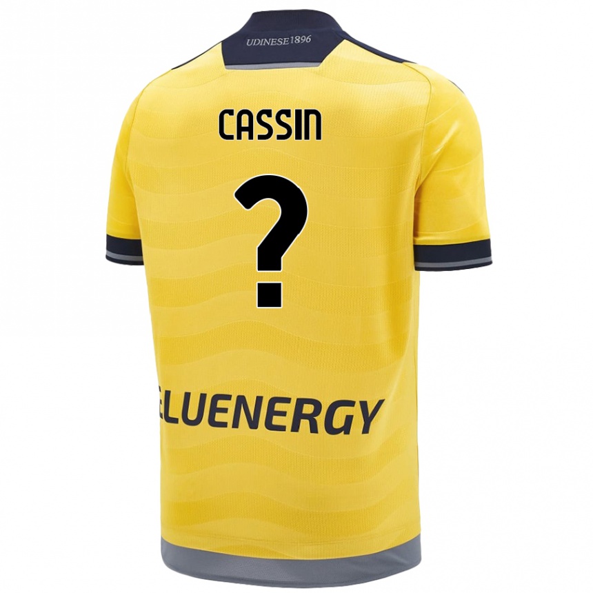 Niño Fútbol Camiseta Marco Cassin #0 Dorado 2ª Equipación 2024/25