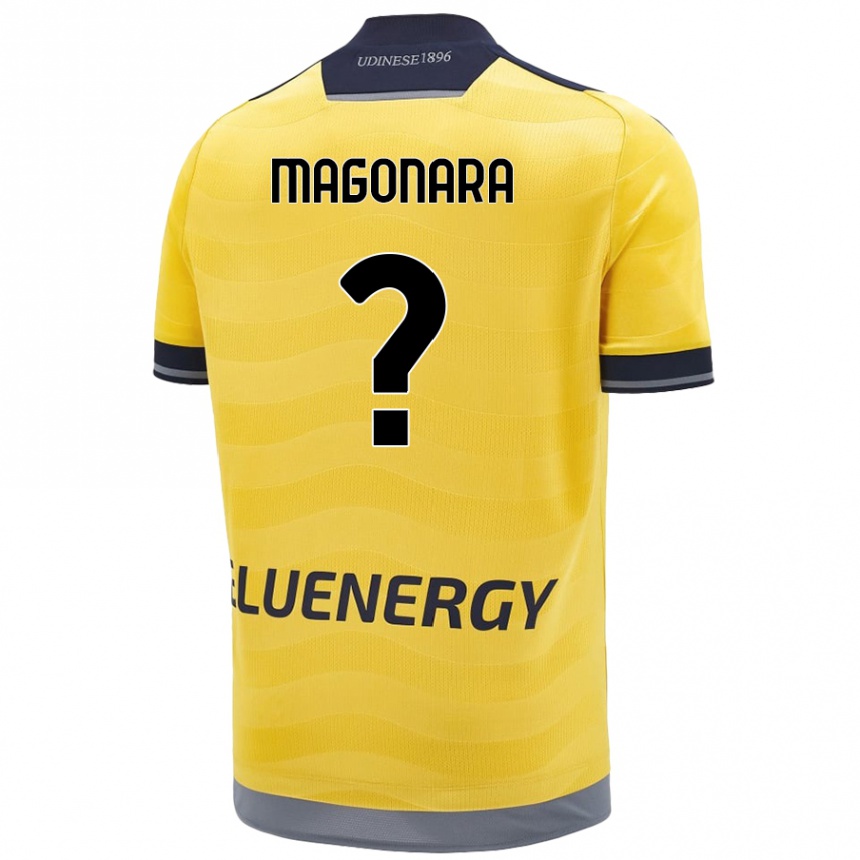 Niño Fútbol Camiseta Matteo Magonara #0 Dorado 2ª Equipación 2024/25