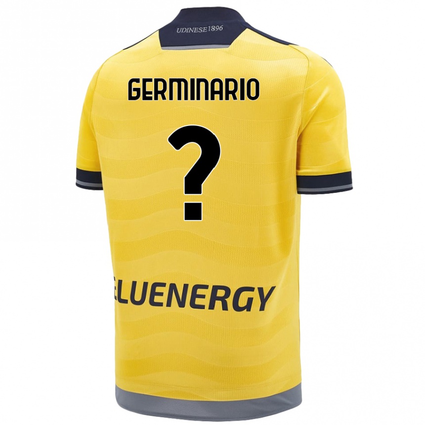 Niño Fútbol Camiseta Mattia Germinario #0 Dorado 2ª Equipación 2024/25