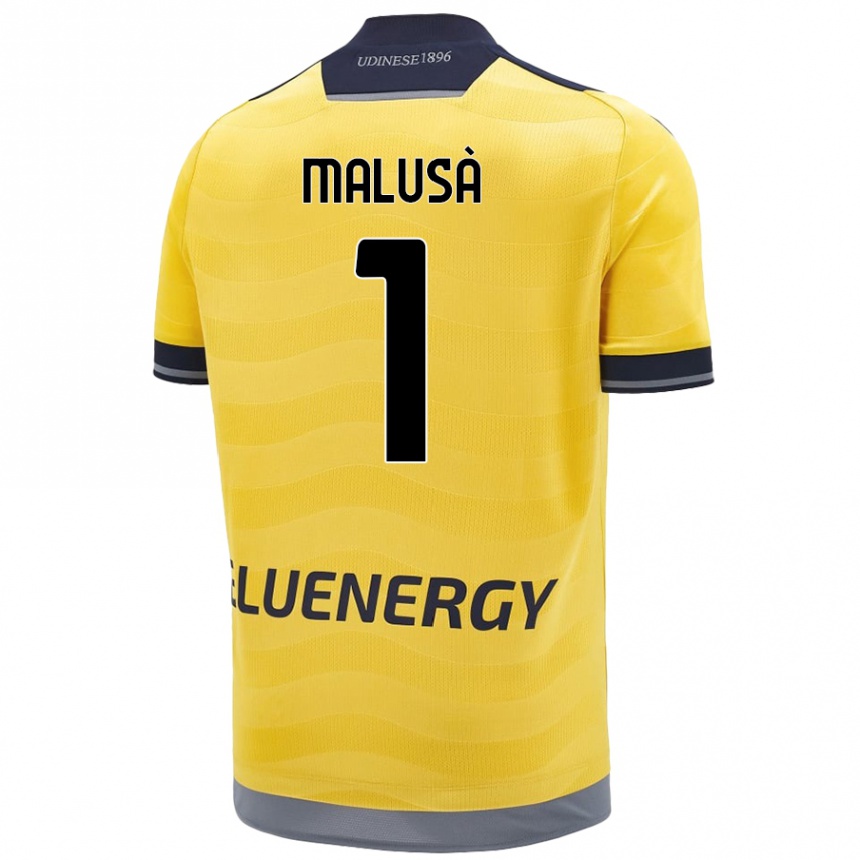 Niño Fútbol Camiseta Joel Malusà #1 Dorado 2ª Equipación 2024/25