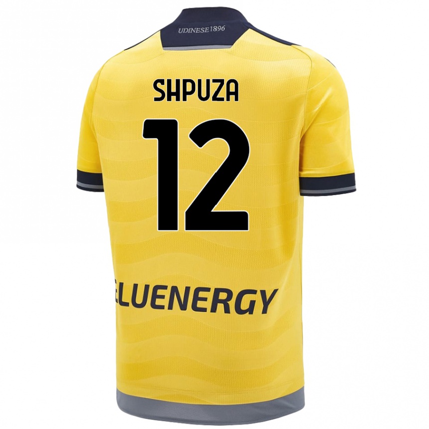 Niño Fútbol Camiseta Kleo Shpuza #12 Dorado 2ª Equipación 2024/25