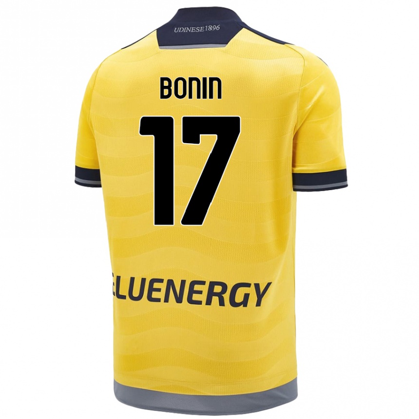 Niño Fútbol Camiseta Luca Bonin #17 Dorado 2ª Equipación 2024/25