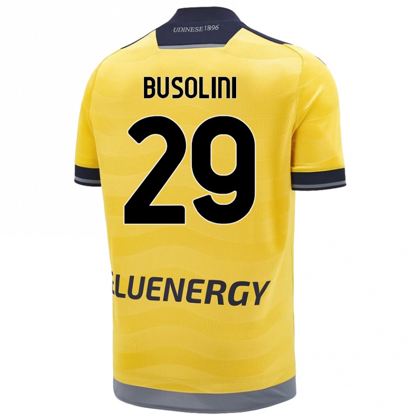 Niño Fútbol Camiseta Alessandro Busolini #29 Dorado 2ª Equipación 2024/25