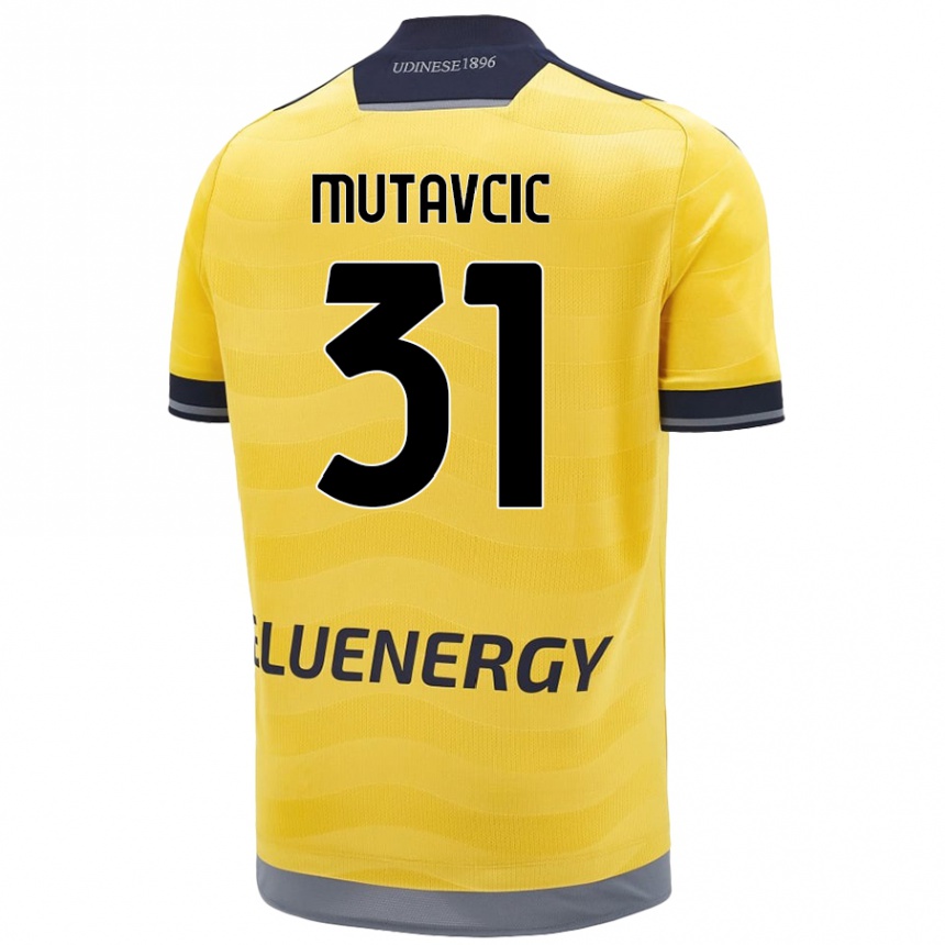 Niño Fútbol Camiseta Jan Mutavcic #31 Dorado 2ª Equipación 2024/25