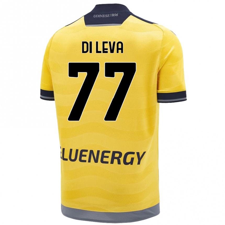 Niño Fútbol Camiseta Vincenzo Di Leva #77 Dorado 2ª Equipación 2024/25