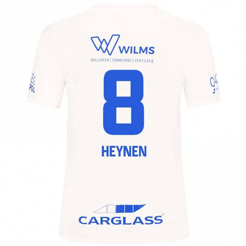 Niño Fútbol Camiseta Bryan Heynen #8 Blanco 2ª Equipación 2024/25