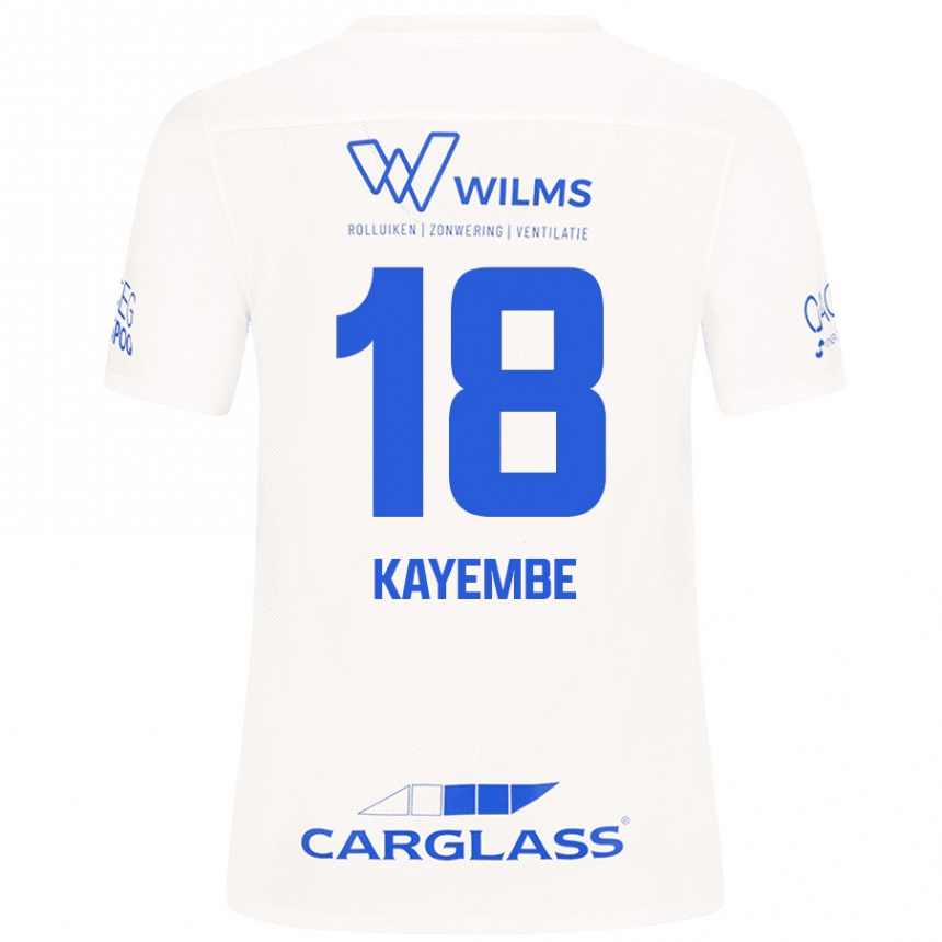 Niño Fútbol Camiseta Joris Kayembe #18 Blanco 2ª Equipación 2024/25