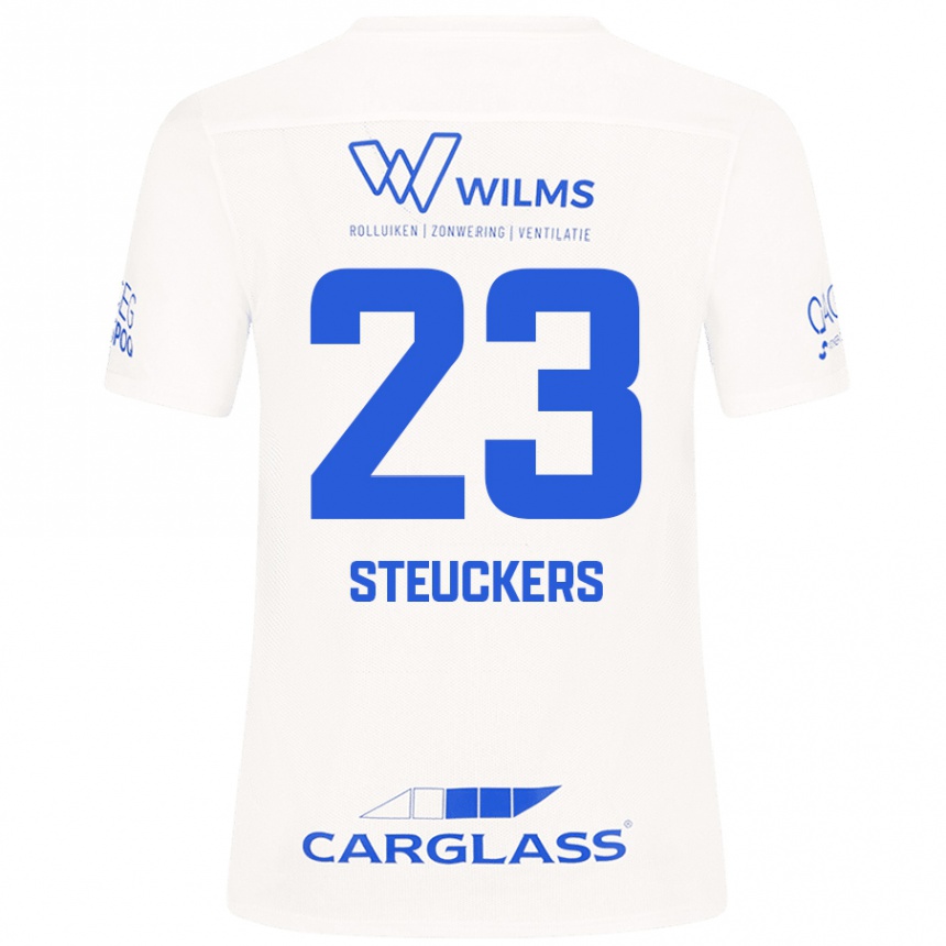 Niño Fútbol Camiseta Jarne Steuckers #23 Blanco 2ª Equipación 2024/25