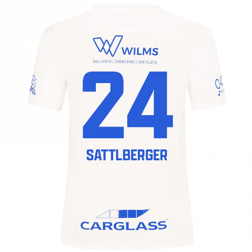 Niño Fútbol Camiseta Nikolas Sattlberger #24 Blanco 2ª Equipación 2024/25