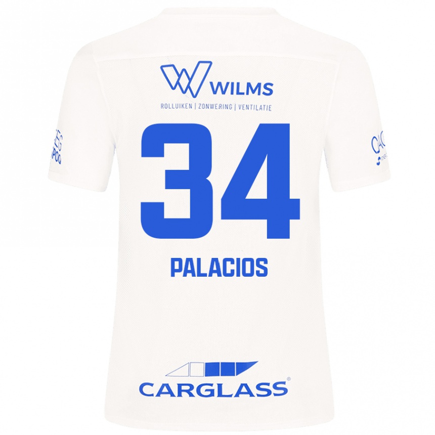 Niño Fútbol Camiseta Adrián Palacios #34 Blanco 2ª Equipación 2024/25