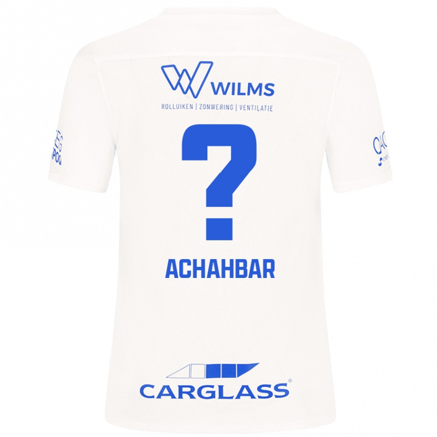 Niño Fútbol Camiseta Kiyan Achahbar #0 Blanco 2ª Equipación 2024/25