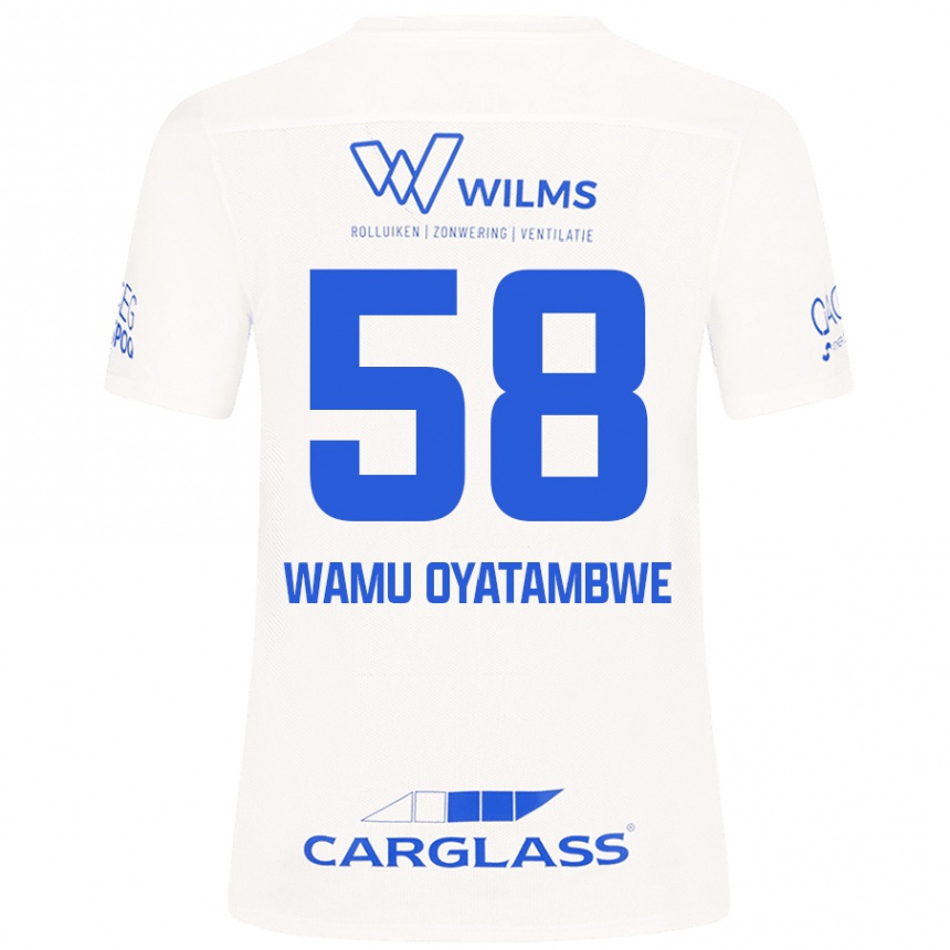 Niño Fútbol Camiseta Matthias Wamu Oyatambwe #58 Blanco 2ª Equipación 2024/25