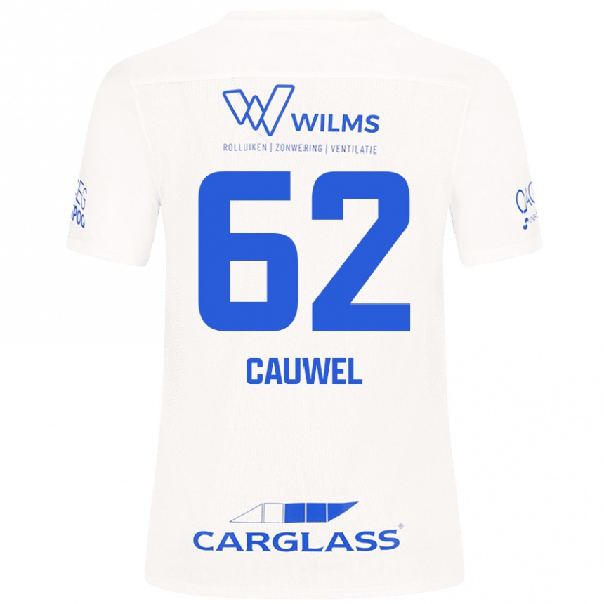 Niño Fútbol Camiseta Michiel Cauwel #62 Blanco 2ª Equipación 2024/25