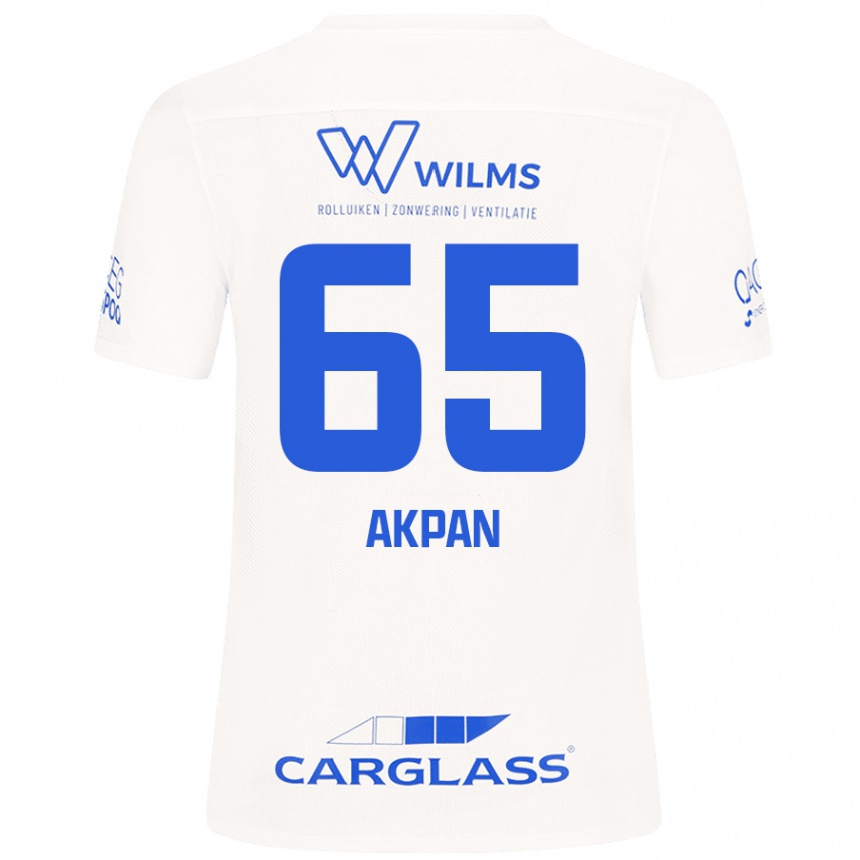 Niño Fútbol Camiseta Christian Akpan #65 Blanco 2ª Equipación 2024/25