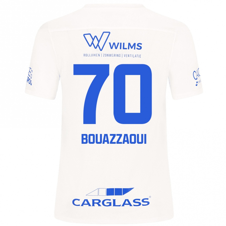 Niño Fútbol Camiseta Ilyas Bouazzaoui #70 Blanco 2ª Equipación 2024/25