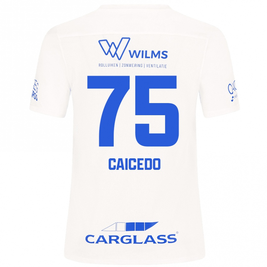 Niño Fútbol Camiseta Alfred Caicedo #75 Blanco 2ª Equipación 2024/25