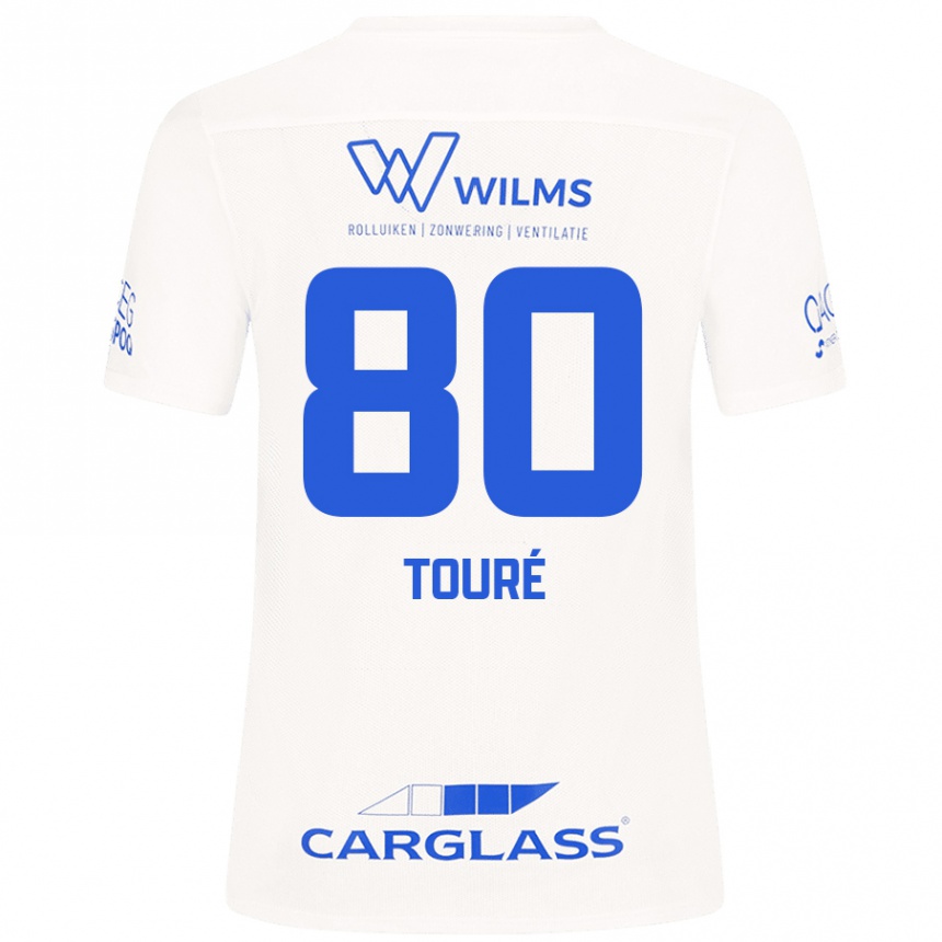 Niño Fútbol Camiseta Saïdou Touré #80 Blanco 2ª Equipación 2024/25